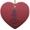 Custom Design - Ceramic Flat Ornament - Heart (Front)