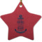 Custom Design - Ceramic Flat Ornament - Star (Front)