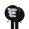 Custom Design - Black Plastic 7" Stir Stick - Single Sided - Round - Front & Back