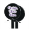 Custom Design - Black Plastic 5.5" Stir Stick - Single Sided - Round - Front & Back