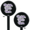 Custom Design - Black Plastic 5.5" Stir Stick - Double Sided - Round - Front & Back