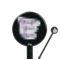 Custom Design - Black Plastic 5.5" Stir Stick - Round - Closeup