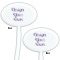 Custom Design - White Plastic 7" Stir Stick - Double Sided - Oval - Front & Back