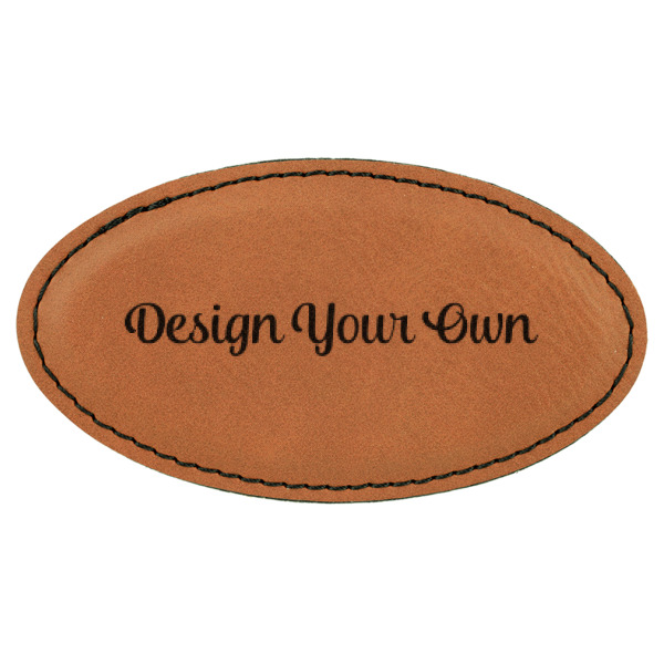 Custom Design Your Own Leatherette Oval Name Badge with Magnet