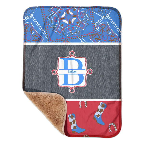 Custom Design Your Own Sherpa Baby Blanket - 30" x 40"
