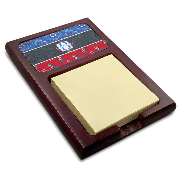 Custom Design Your Own Red Mahogany Sticky Note Holder