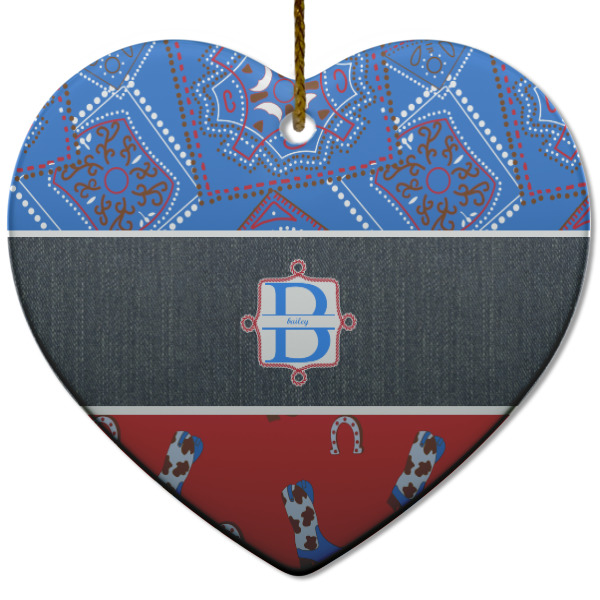 Custom Design Your Own Heart Ceramic Ornament