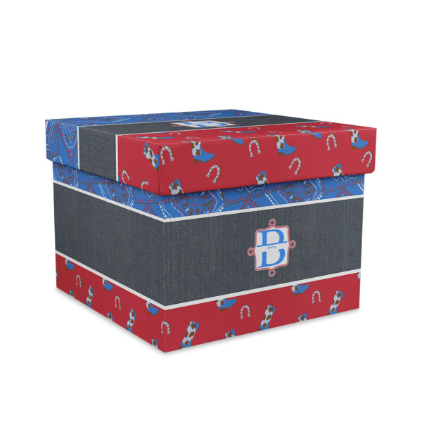 Custom Design Your Own Gift Box with Lid - Canvas Wrapped - Large