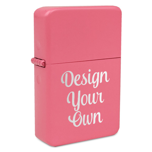 Custom Design Your Own Windproof Lighter - Pink - Single-Sided