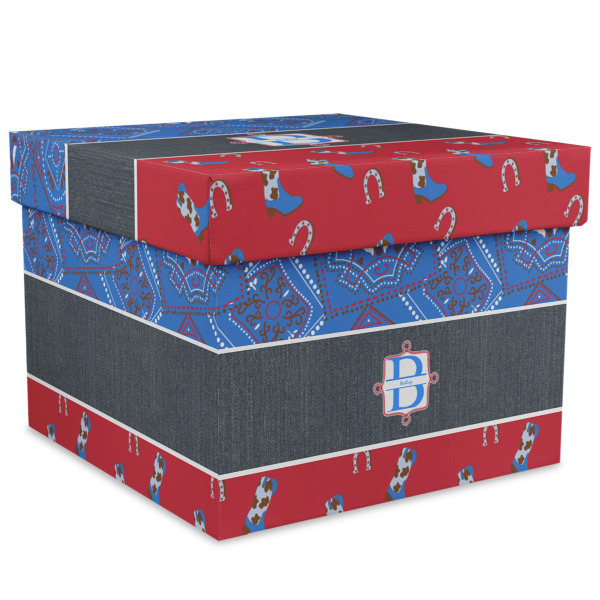 Custom Design Your Own Gift Box with Lid - Canvas Wrapped - XX-Large