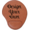 Custom Design - Cognac Leatherette Mouse Pads with Wrist Support - Flat