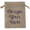 Custom Design - Medium Burlap Gift Bag - Front