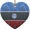 Custom Design - Ceramic Flat Ornament - Heart (Front)