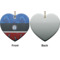 Custom Design - Ceramic Flat Ornament - Heart Front & Back (APPROVAL)