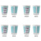 Custom Design - Glass Shot Glass - Standard - Set of 4 - Front & Back