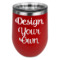 Custom Design - Stainless Wine Tumblers - Red - Single Sided - Front