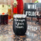 Custom Design - Stainless Wine Tumblers - Black - Double Sided - In Context