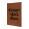 Custom Design - Leather Sketchbook - Small - Single Sided - Angled View