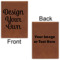 Custom Design - Leatherette Sketchbooks - Large - Double Sided - Front & Back View