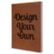 Custom Design - Leather Sketchbook - Large - Double Sided - Angled View