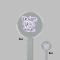 Custom Design - Clear Plastic 7" Stir Stick - Round - Front & Back