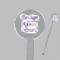 Custom Design - Clear Plastic 7" Stir Stick - Round - Closeup