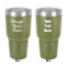 Custom Design - 30 oz Stainless Steel Ringneck Tumbler - Olive - Double Sided - Front & Back