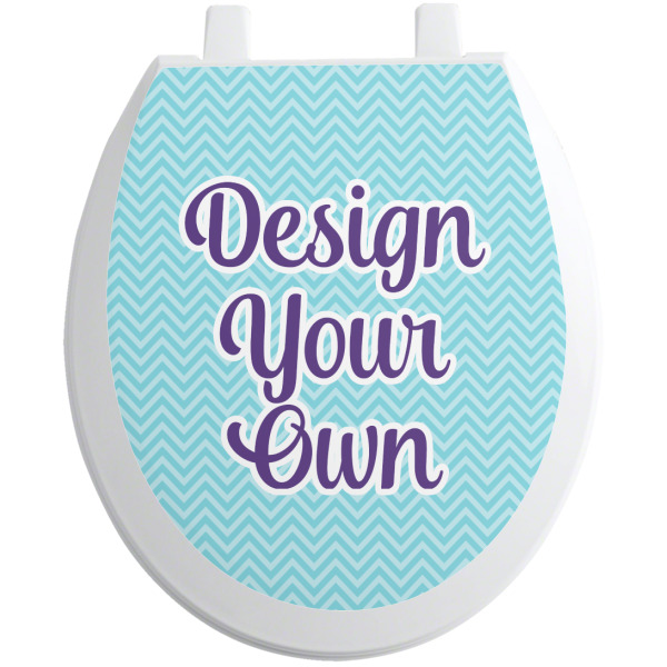 Custom Design Your Own Toilet Seat Decal - Round