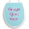 Custom Design - Toilet Seat Decal - Round - Front