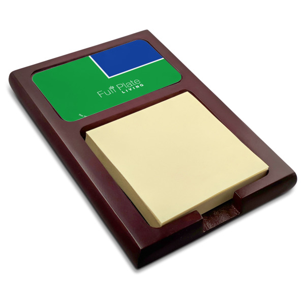 Custom Design Your Own Red Mahogany Sticky Note Holder