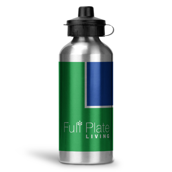 Custom Design Your Own Water Bottle - Aluminum - 20 oz - Silver