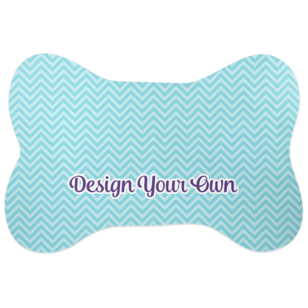 Custom Design Your Own Bone Shaped Dog Food Mat - Large