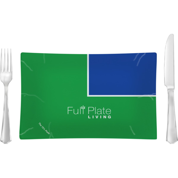 Custom Design Your Own Rectangular Glass Lunch / Dinner Plate