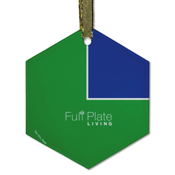 Custom Design Your Own Flat Glass Ornament - Hexagon