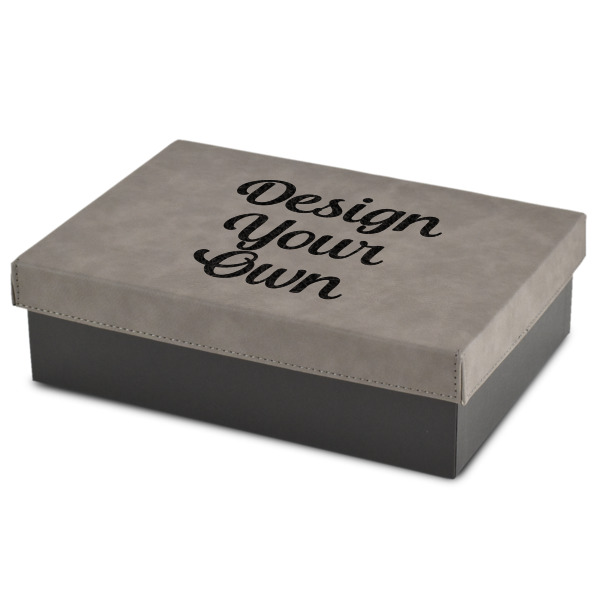 Custom Design Your Own Gift Boxes w/ Engraved Leather Lid