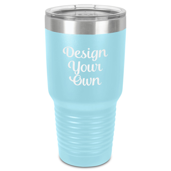 Custom Design Your Own 30 oz Stainless Steel Tumbler - Teal - Single-Sided