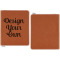 Custom Design - Cognac Leatherette Zipper Portfolios with Notepad - Single Sided - Apvl