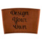 Custom Design - Cognac Leatherette Mug Sleeve - Flat