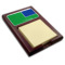 Custom Design - Red Mahogany Sticky Note Holder - Angle