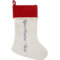 Custom Design - Linen Stockings w/ Red Cuff - Front