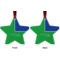 Custom Design - Metal Star Ornament - Front and Back