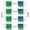 Custom Design - Double Shot Espresso Cup - Set of 4 - Front & Back