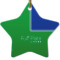 Custom Design - Ceramic Flat Ornament - Star (Front)