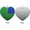 Custom Design - Ceramic Flat Ornament - Heart Front & Back (APPROVAL)