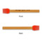 Custom Design - Silicone Brushes - Red - Front & Back