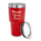 Custom Design - 30 oz Stainless Steel Ringneck Tumblers - Red - LID OFF