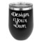 Custom Design - Stainless Wine Tumblers - Black - Double Sided - Front