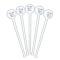 Custom Design - White Plastic 7" Stir Stick - Round - Fan View