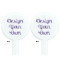 Custom Design - White Plastic 7" Stir Stick - Double Sided - Round - Front & Back