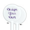 Custom Design - White Plastic 5.5" Stir Stick - Single Sided - Round - Front & Back